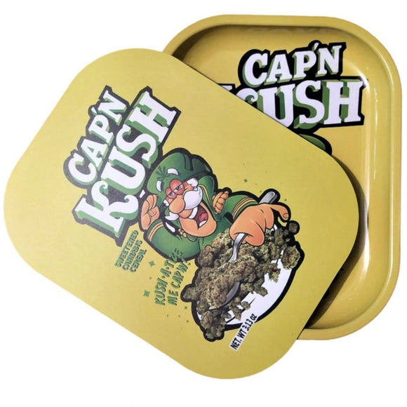 Bandeja Metálica para Liar con Tapa - Capn Kush