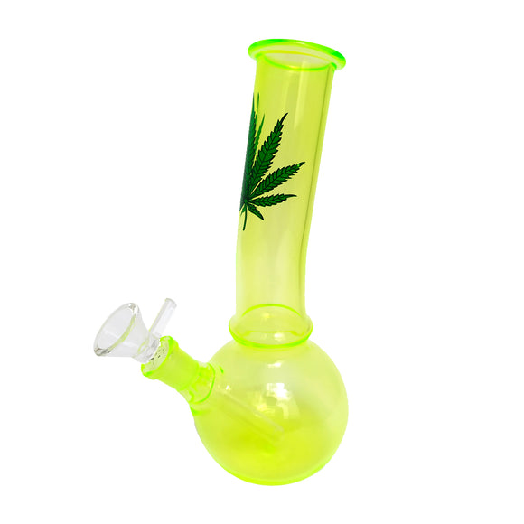 Bong de vidrio verde fosforescente 21cm CC-709